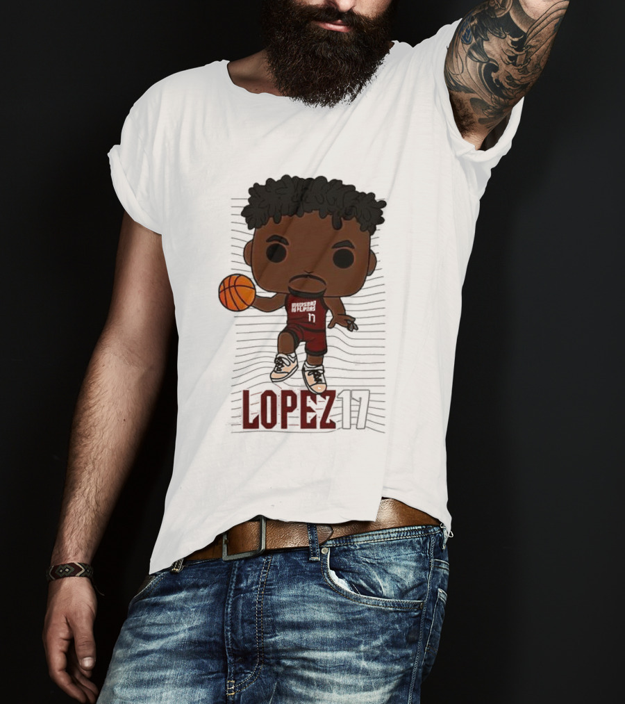 Lopez 17 Basketball Chibi Dribble T-Shirt