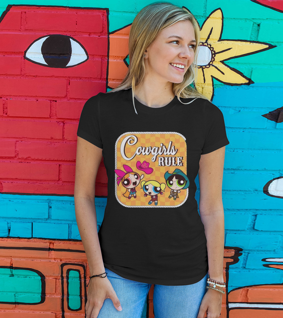 Cowgirls Rule Powerpuff Girls Western T-Shirt