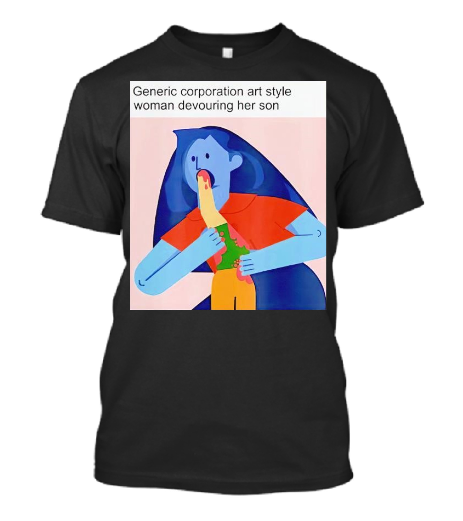 Generic Corporation Art Style Woman Devouring Her Son T-Shirt
