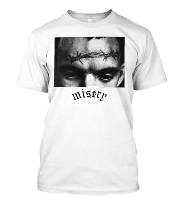 Misery Barbed Wire Forehead Face T-Shirt