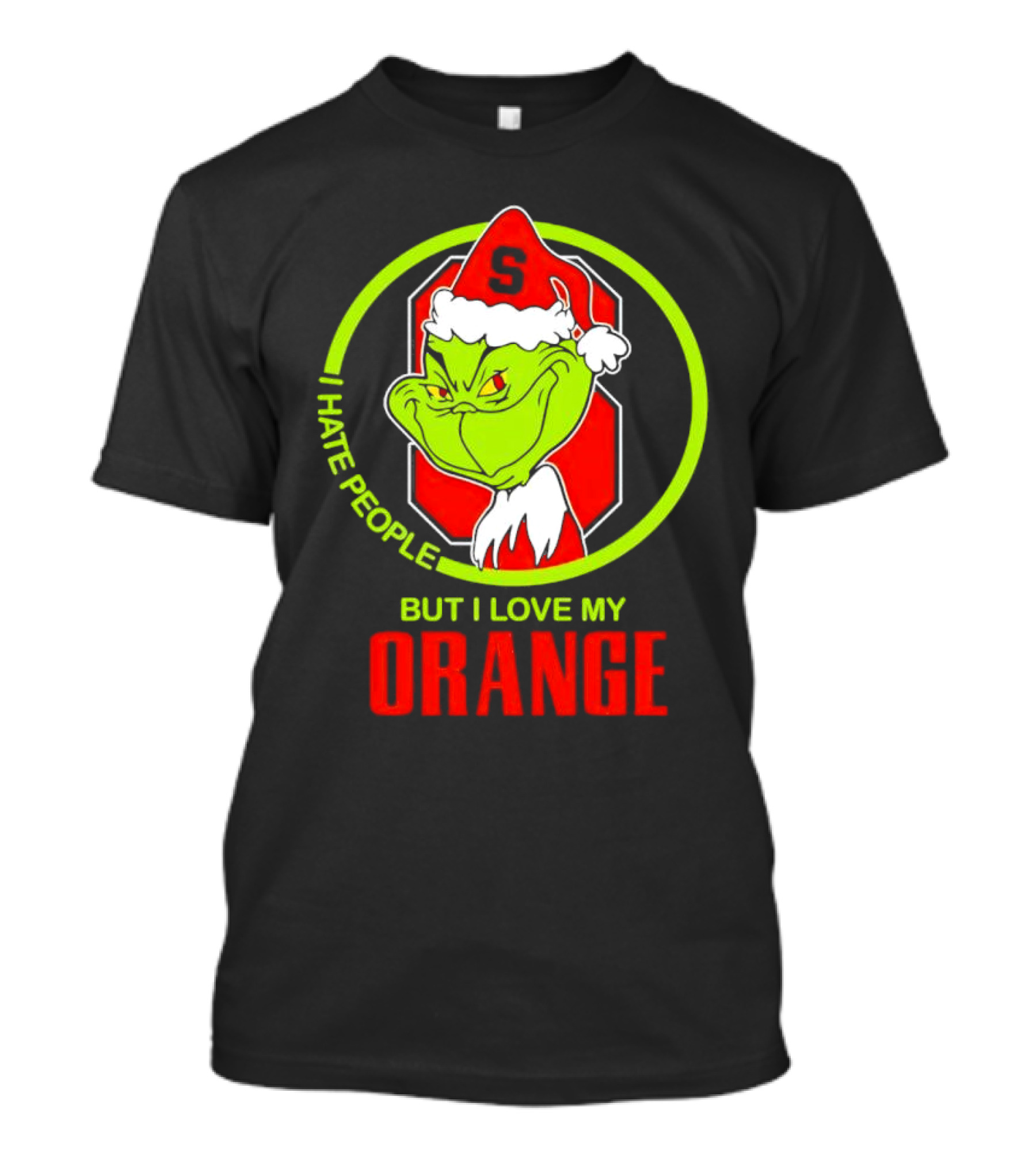 Grinch I Hate People But I Love My Syracuse Orange Christmas T-Shirt