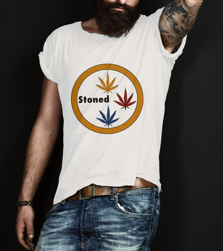 Pittsburgh Steelers Stoned Marijuana Leaf T-Shirt