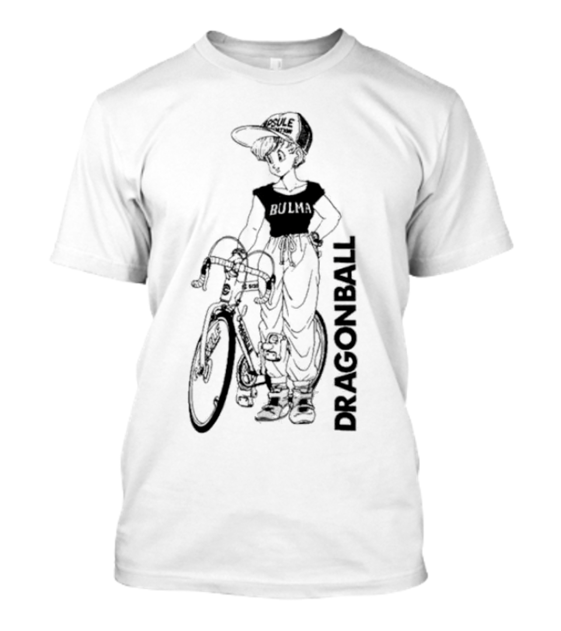Dragon Ball Bulma With Bike Capsule Corp Hat T-Shirt