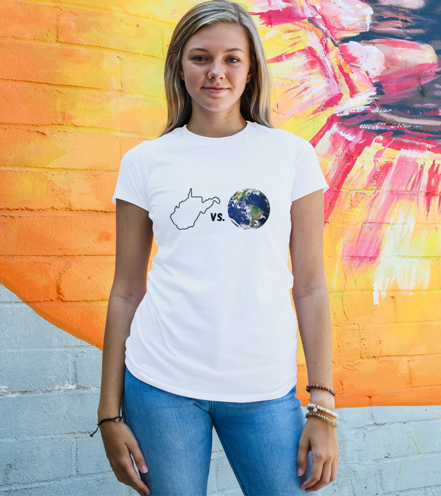 West Virginia Vs. Earth Map Challenge T-Shirt