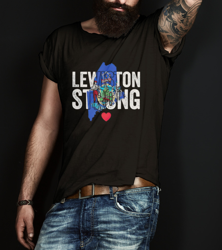 Lewiston Strong Maine Heart T-Shirt