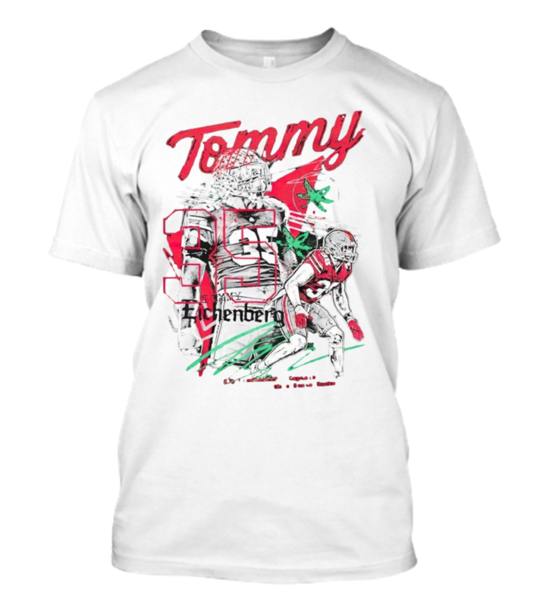 Tommy Eichenberg 35 Ohio State Buckeyes Football Captain T-Shirt