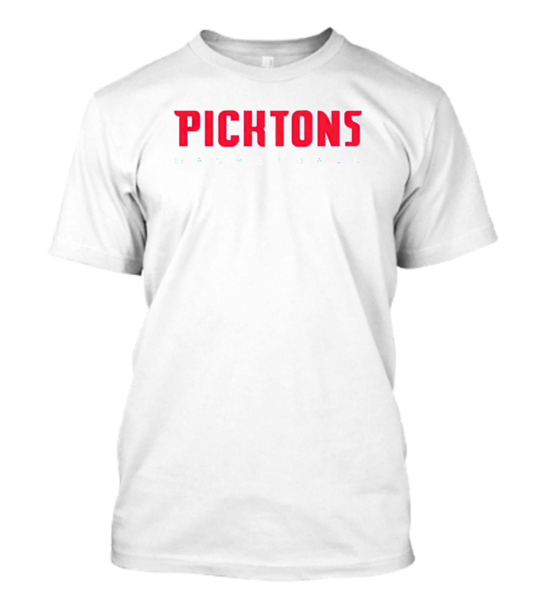 Picktons Basketball Bold Red Classic Sports T-Shirt