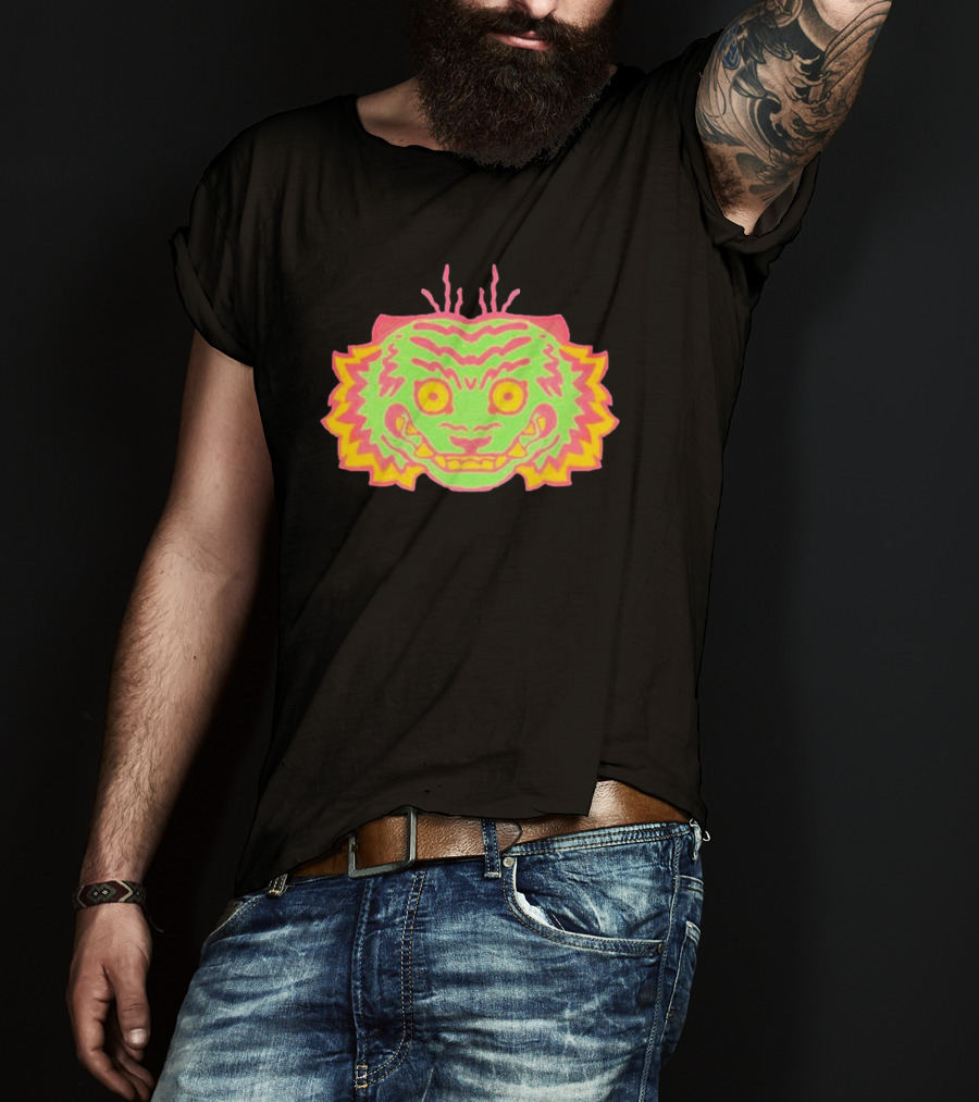 Papajoolia Tigers Neon Doodle T-Shirt