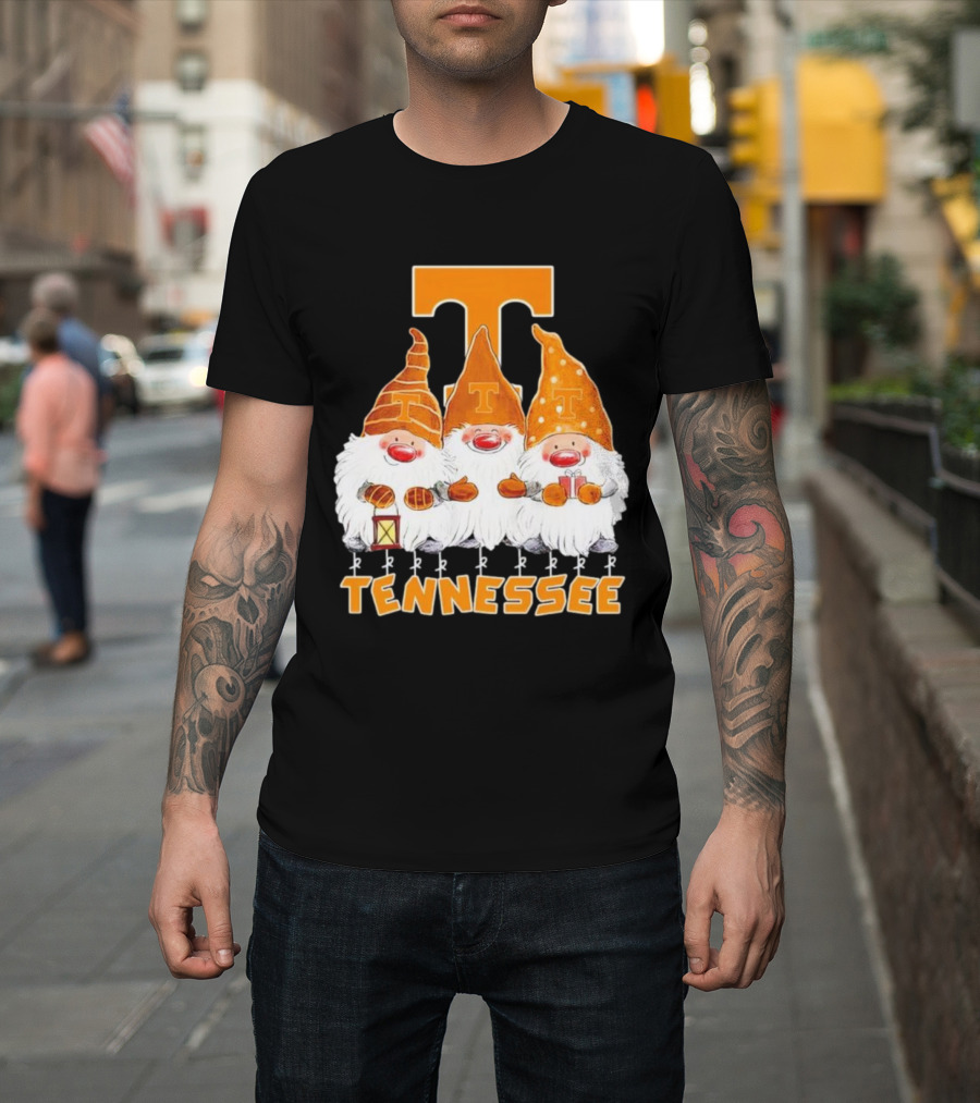Tennessee Volunteers Christmas Gnomies With Orange T T-Shirt