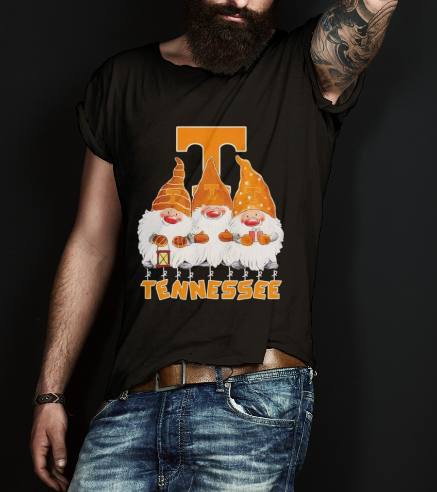 Tennessee Volunteers Christmas Gnomies With Orange T T-Shirt