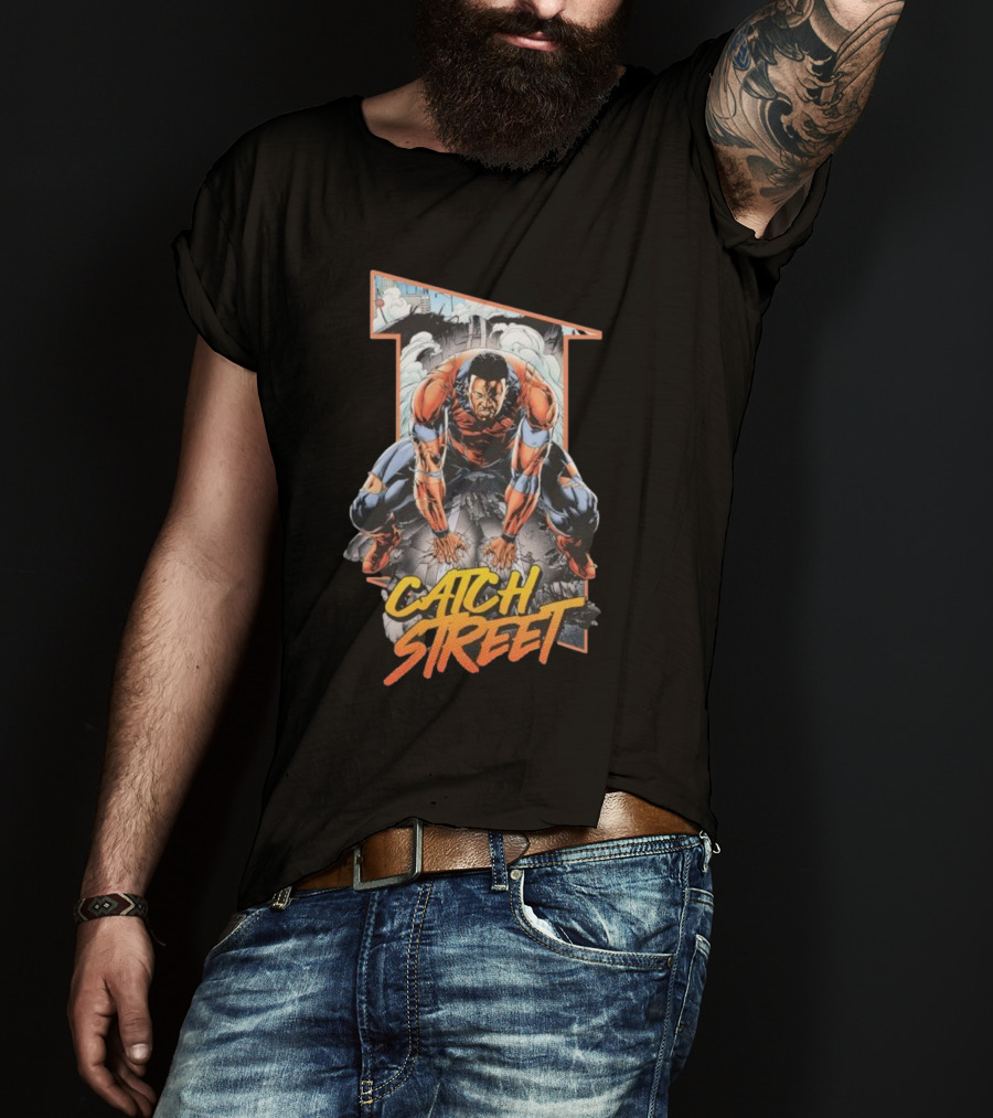 Catch Street Rippaverse Comics Dynamic Hero Action Pose T-Shirt