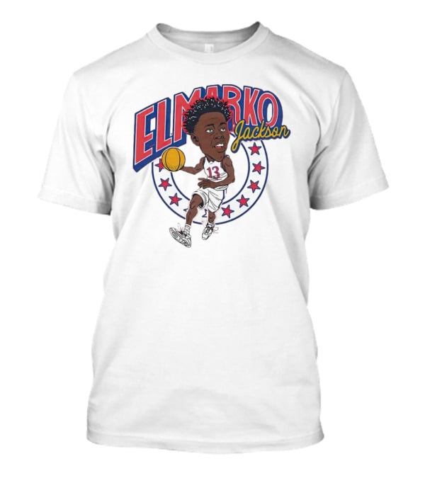 Elmarko Jackson Basketball Stars And Slam Dunk Action T-Shirt