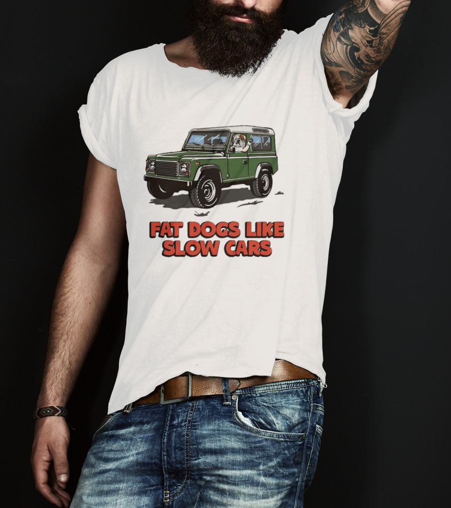 Fat Dogs Enjoy Slow Rides In Classic Off-Road Vehicles T-Shirt
