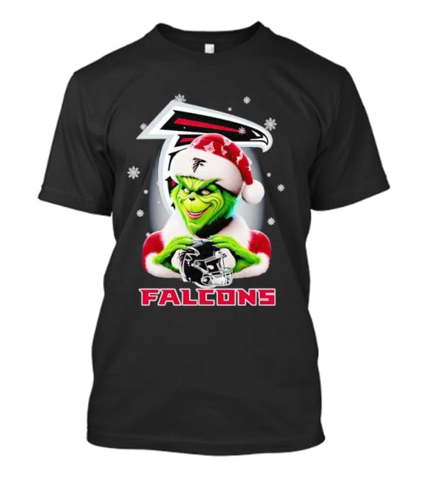 Grinch Christmas Atlanta Falcons Football Fan Holiday T-Shirt