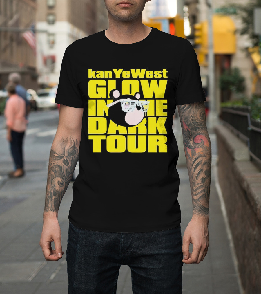 Kanye West Glow in the Dark Tour Bear with Shutter Shades T-Shirt