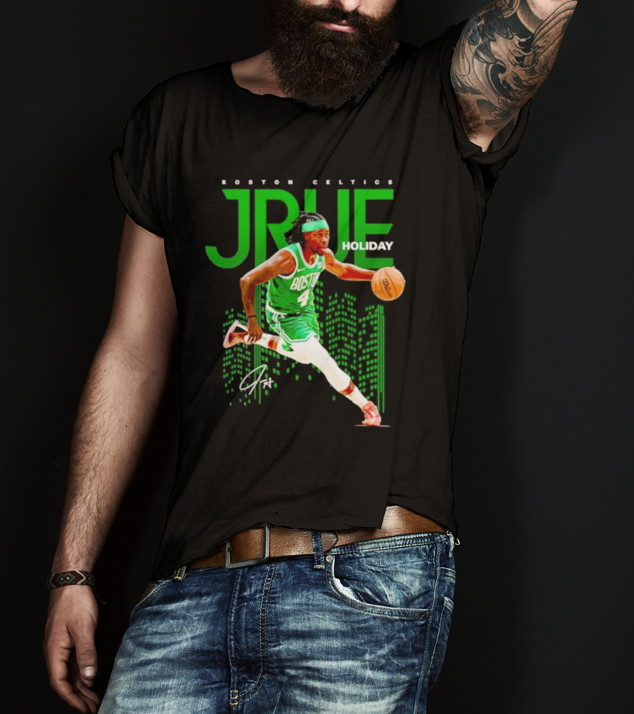 Boston Celtics Jrue Holiday Dribbling Action T-Shirt