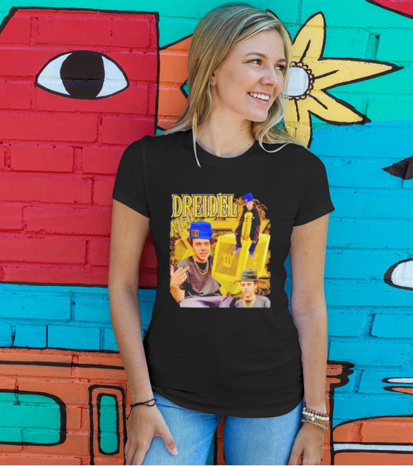 Dreidel Man Vintage Star Yellow Dreidel Hat T-Shirt