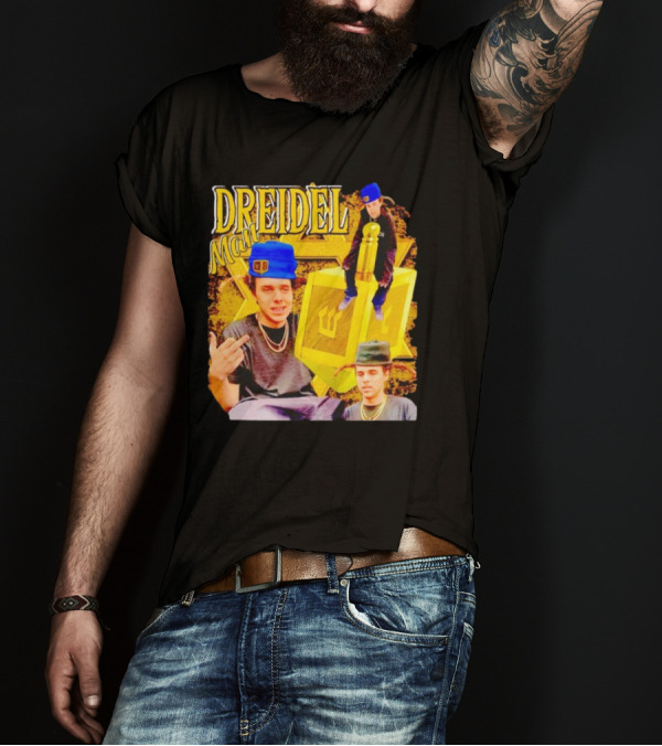 Dreidel Man Vintage Star Yellow Dreidel Hat T-Shirt