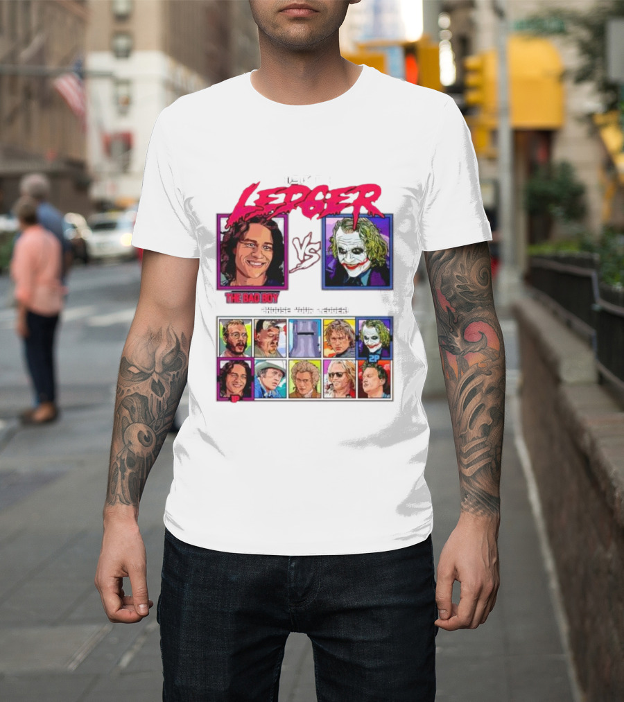 Heat 1 Ledger The Bad Boy vs The Joker Choose Your Ledger T-Shirt
