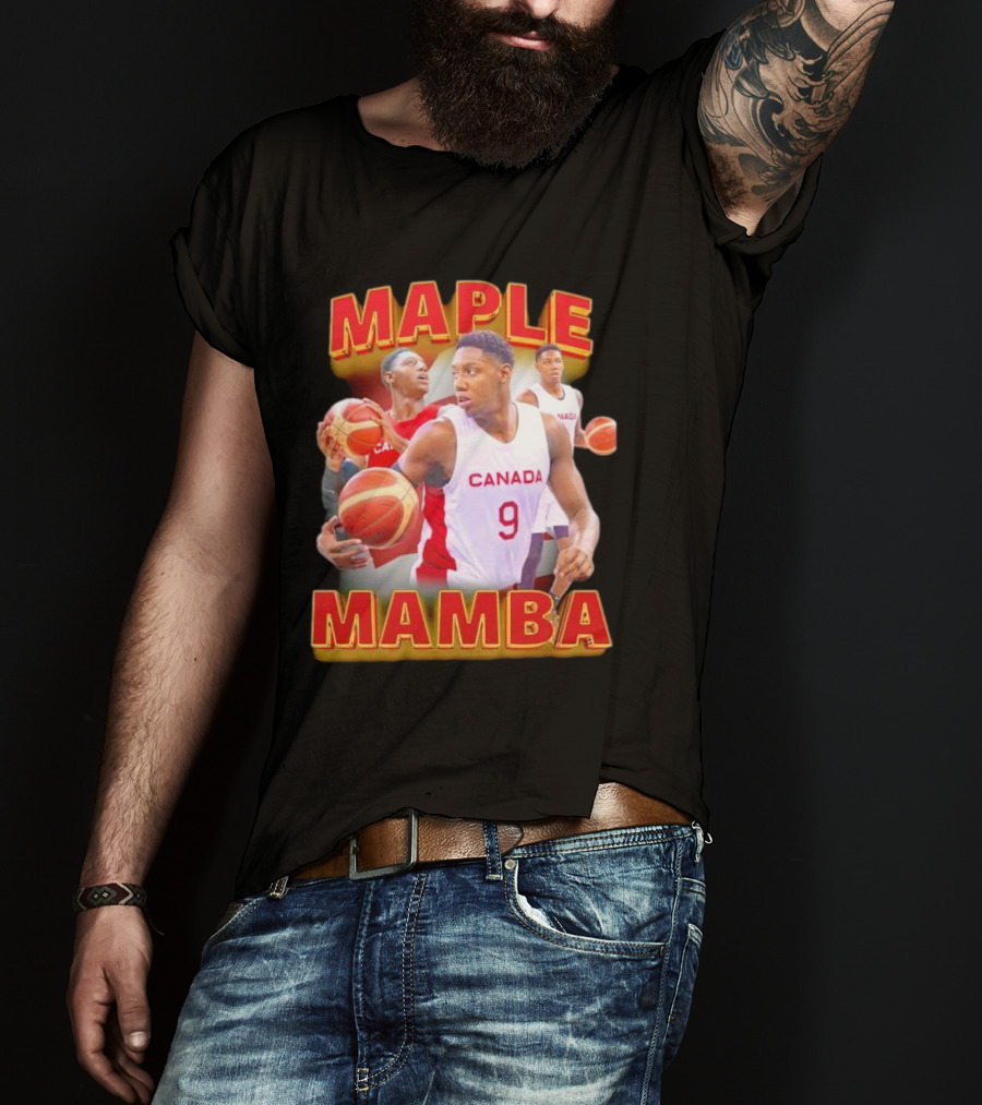 Maple Mamba Canada Basketball Player Number 9 T-Shirt