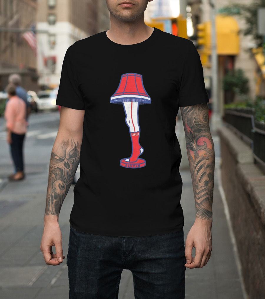 Boston Red Sox Leg Lamp Holiday T-Shirt