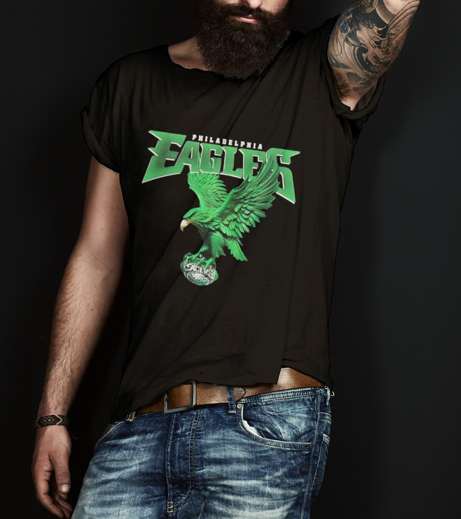 Philadelphia Eagles Green Soaring Eagle T-Shirt