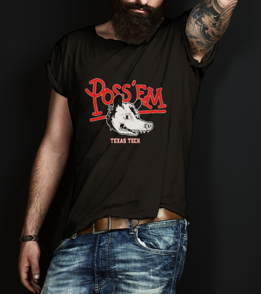 Texas Tech Poss 'Em Rally Possum Football T-Shirt