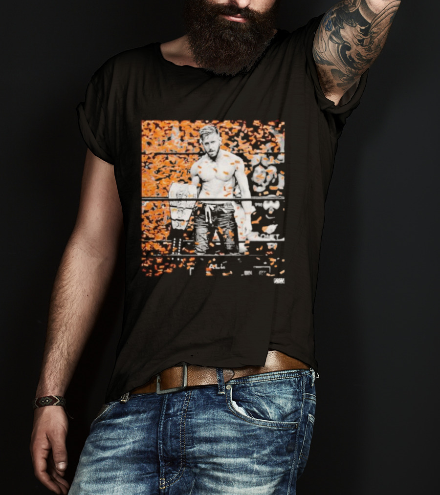 Orange Cassidy AEW Champion Confetti T-Shirt