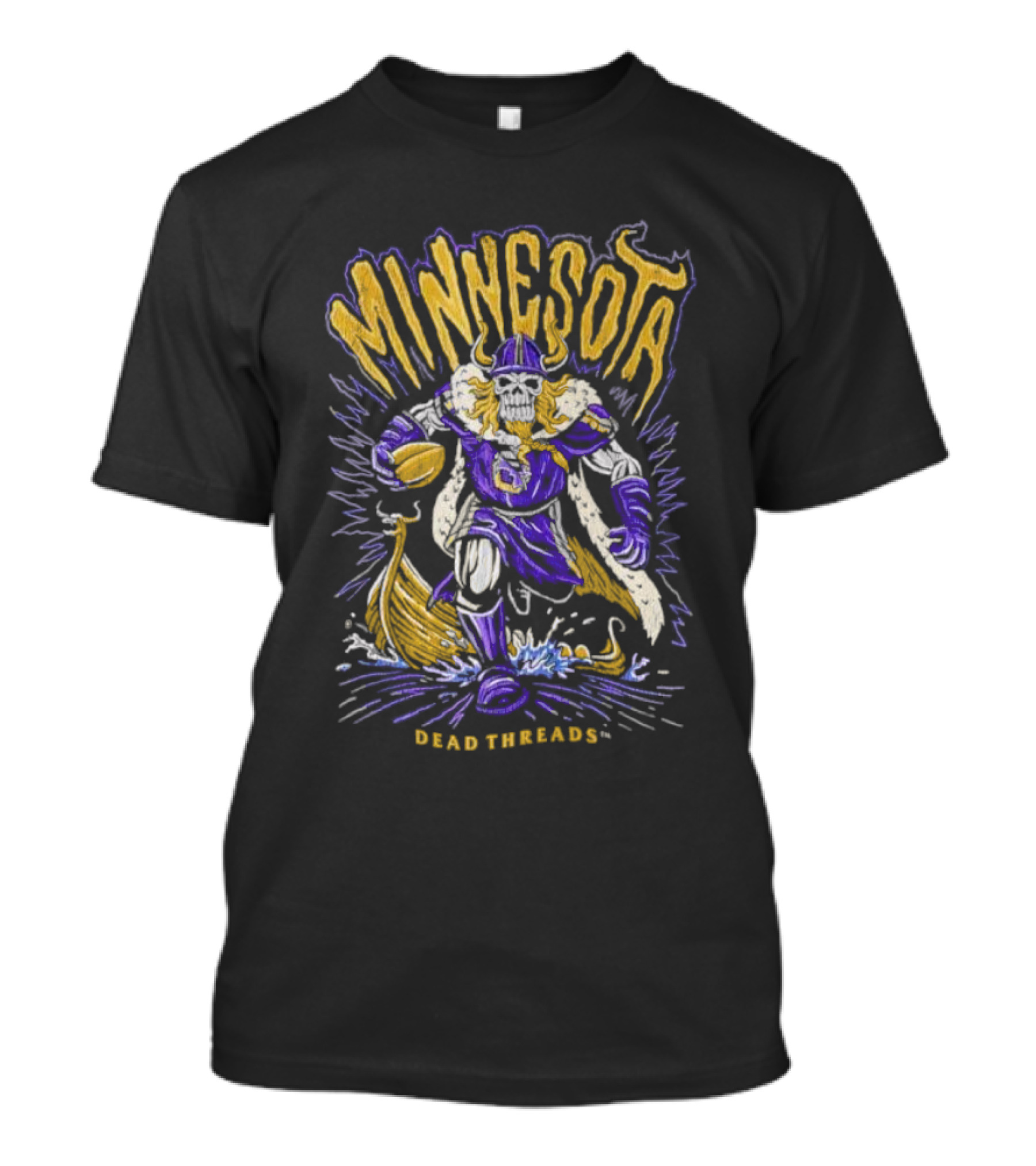 Minnesota Skeleton Viking Football Dead Threads T-Shirt
