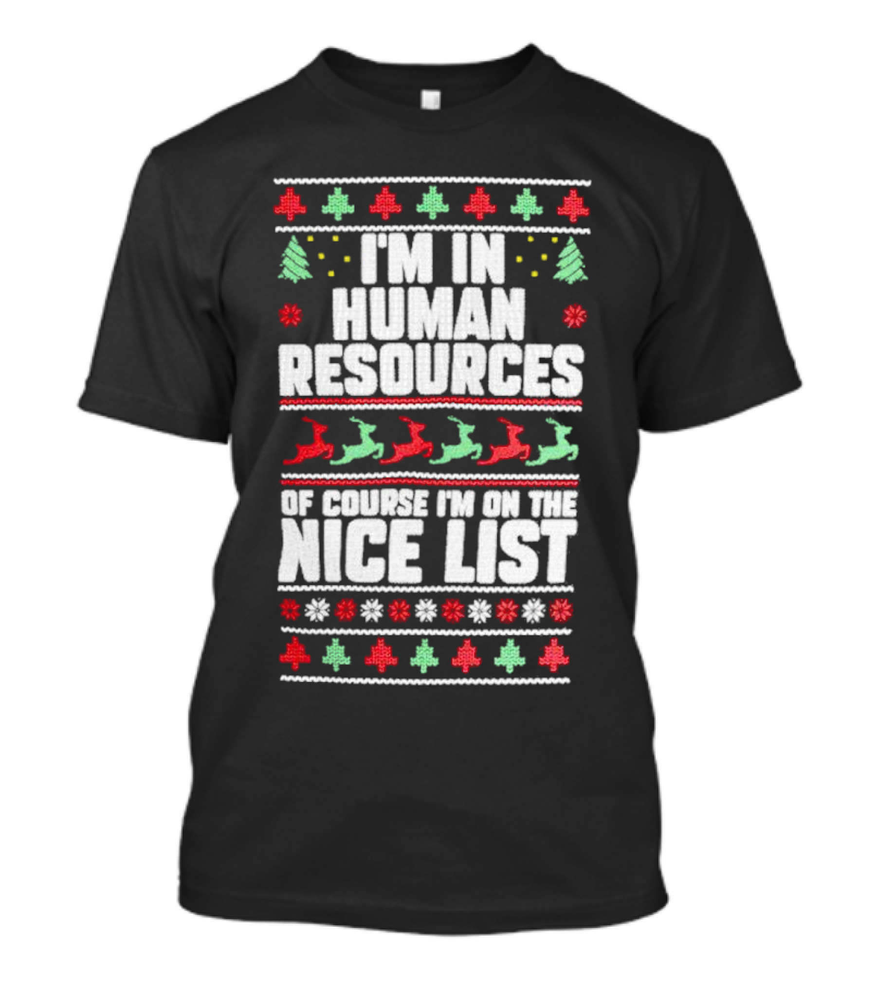 I’m In Human Resources Christmas Nice List Festive T-Shirt