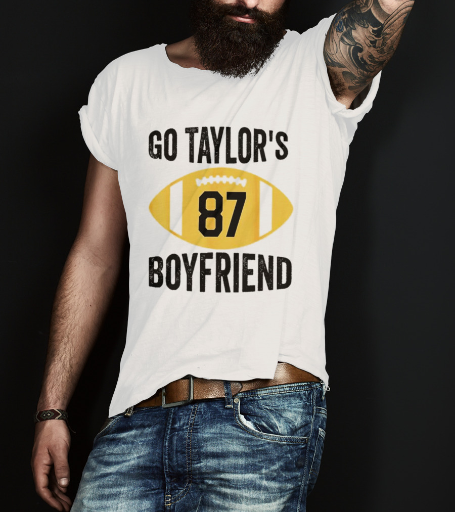 Go Taylor's Boyfriend 87 Football Game Day T-Shirt