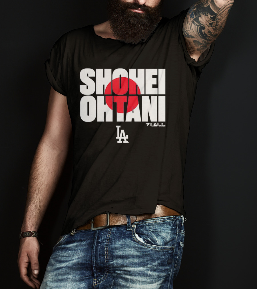 Shohei Ohtani Los Angeles Dodgers Japan Flag MLB Players T-Shirt