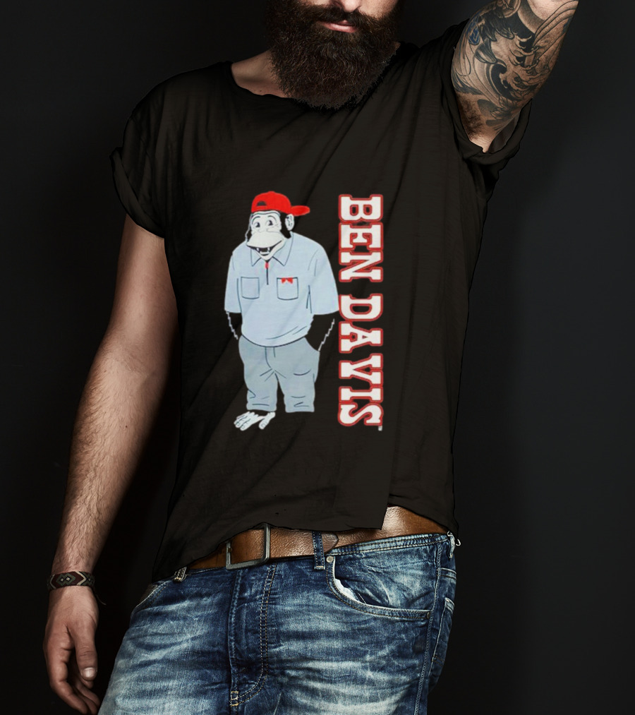 BEN DAVIS Monkey In Red Cap And Workwear T-Shirt