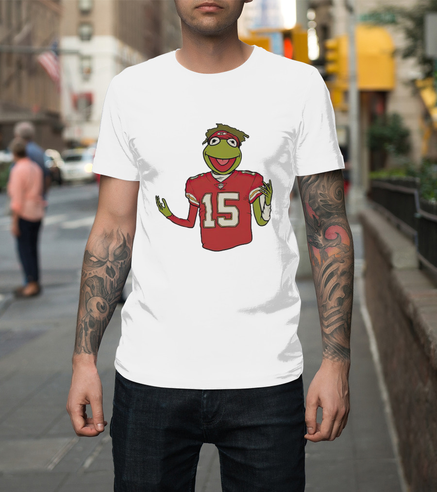 Chiefs Patrick Mahomes Kermit the Frog 15 Jersey T-Shirt
