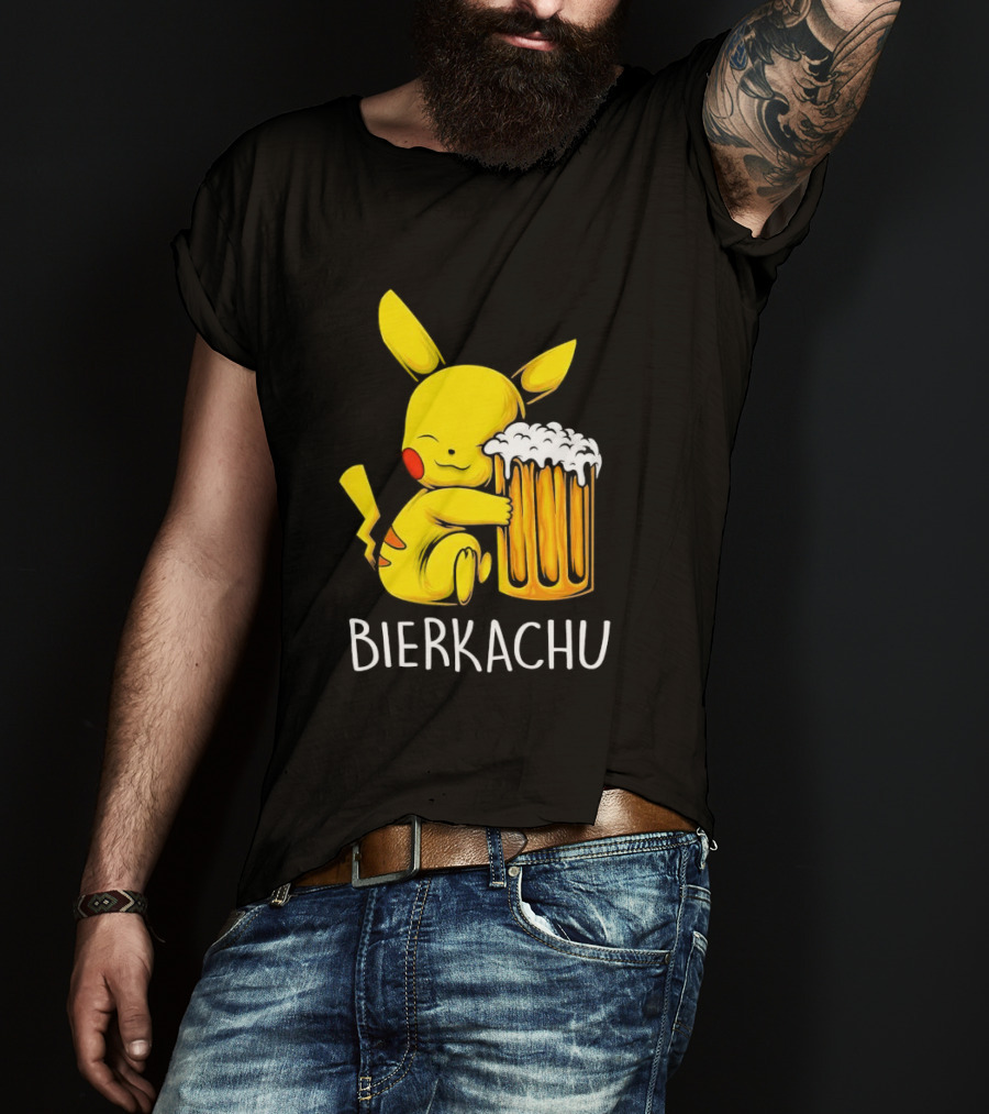 Pokemon Pikachu Bierkachu With Beer Mug T-Shirt