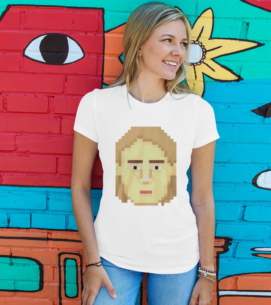 Dadi Freyr Pixel Art 8 Bit Style Face T-Shirt