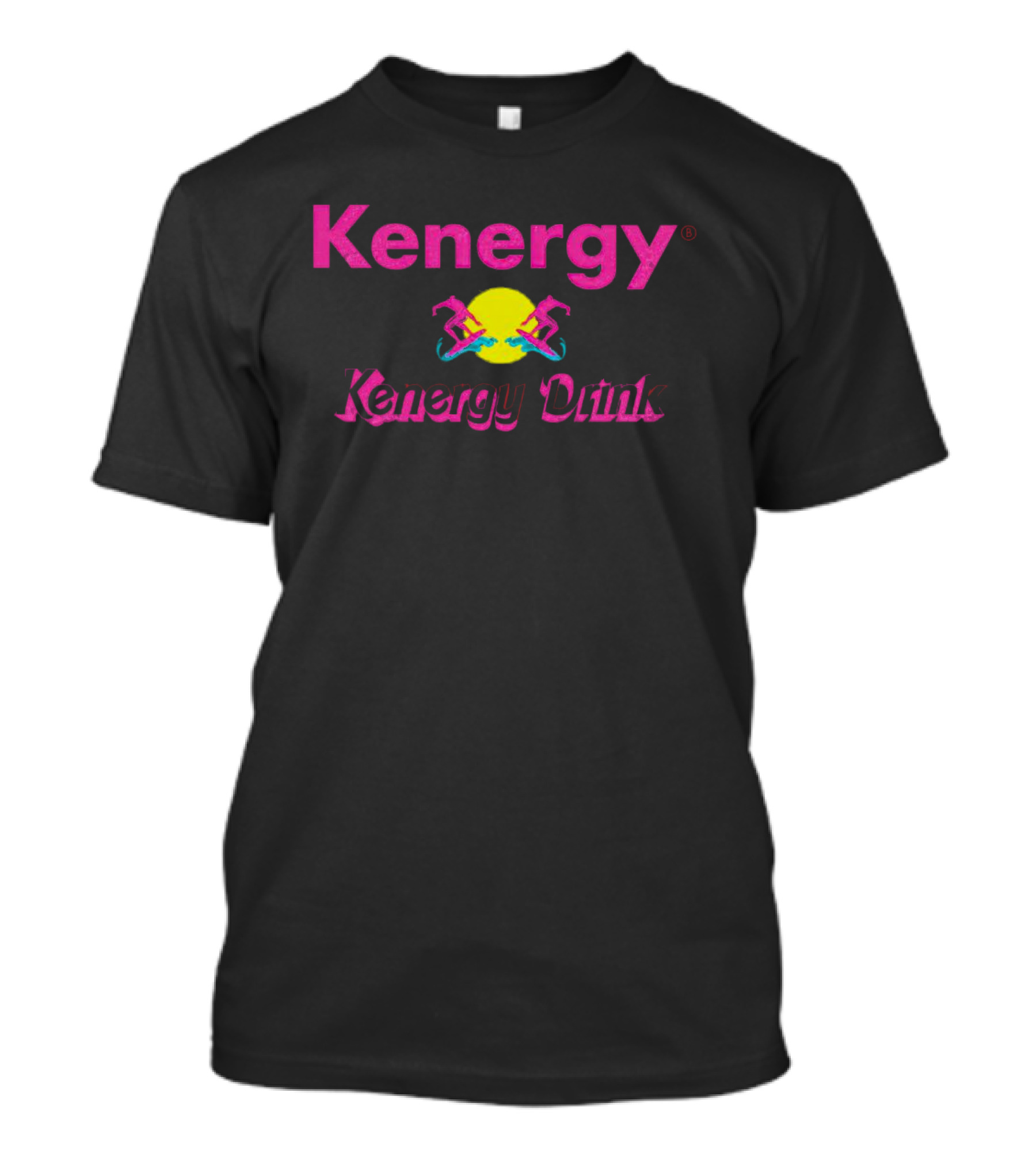 Kenergy Barbie Kenergy Drink Neon Rollerblades Pink Yellow T-Shirt