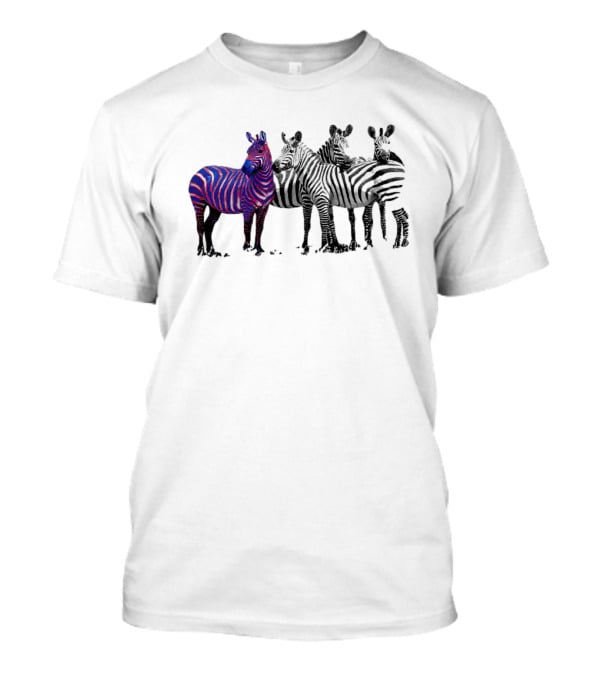 Buffalo Bills Zebra With Group Of Zebras In White And Black Stripes T-Shirt