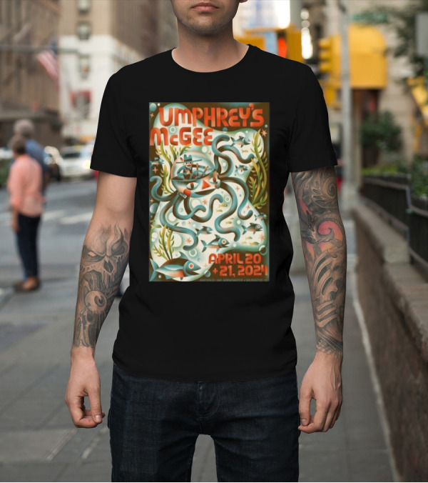 Shirt: Umphrey's McGee Wilmington NC April 20-21 2024 Underwater Themed Art Smithfield's Lake Amphitheater T-Shirt Umphrey's McGee Wilmington NC April 20-21 2024 Underwater Themed Art Smithfield's Lake Amphitheater T-Shirt