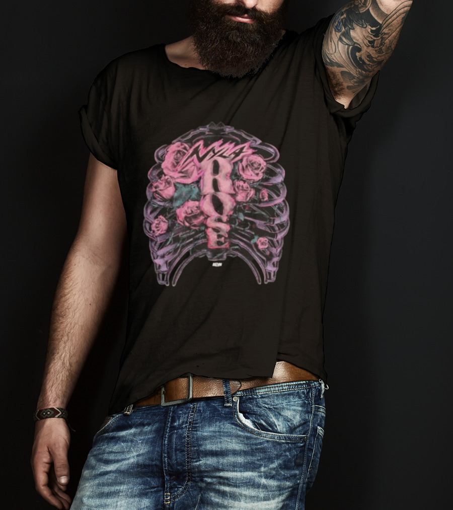 Nyla Rose Ribcage Roses Vibes T-Shirt