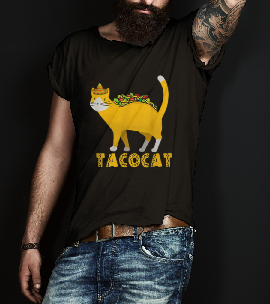 Tacocat Sombrero Taco Cat With Tacos Mexican Food Graphic 365 T-Shirt