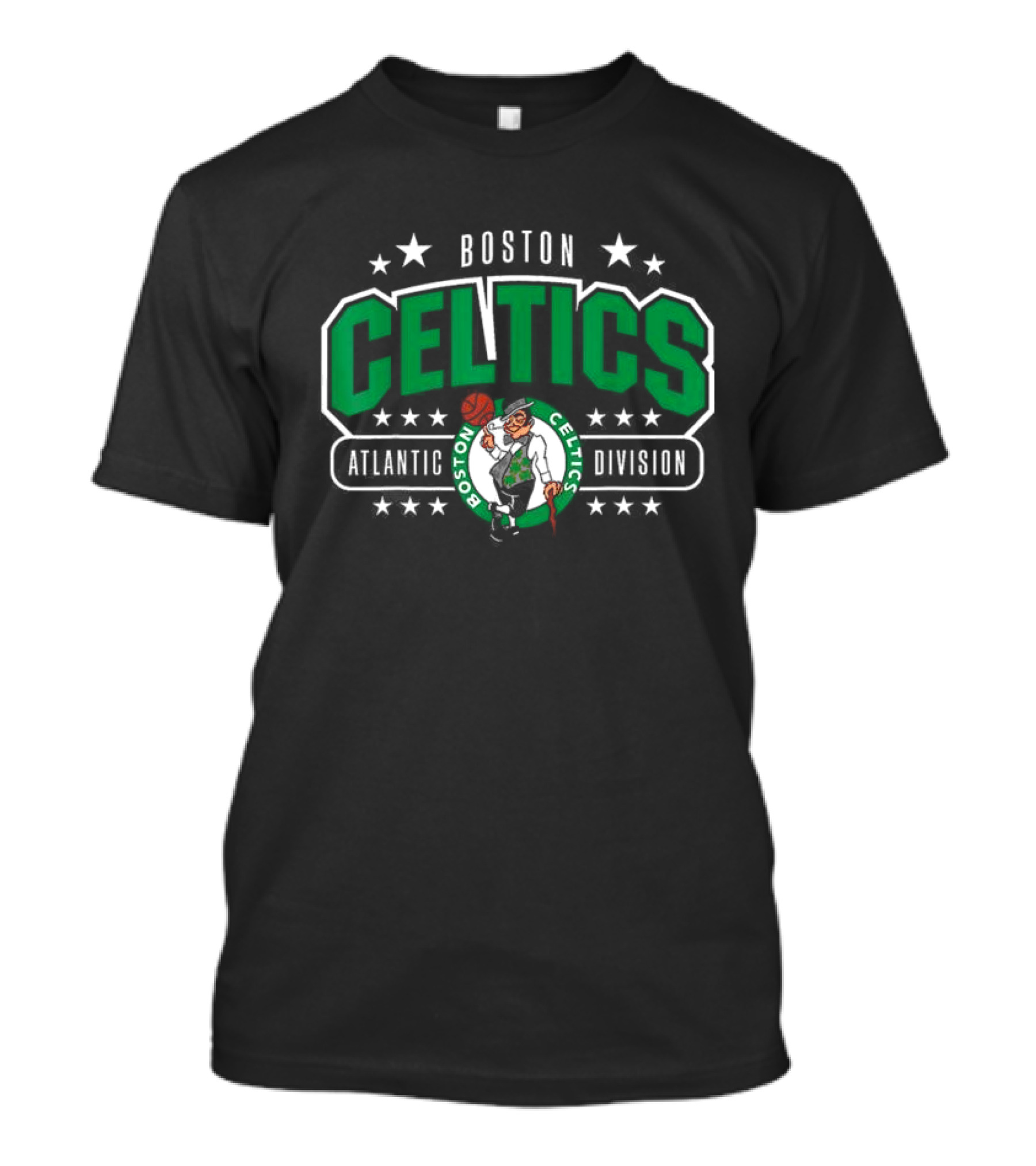 Boston Celtics Atlantic Division Logo With Stars T-Shirt
