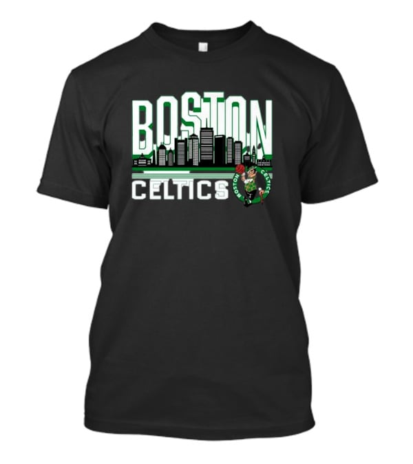 Boston Celtics NBA Basketball Skyline T-Shirt