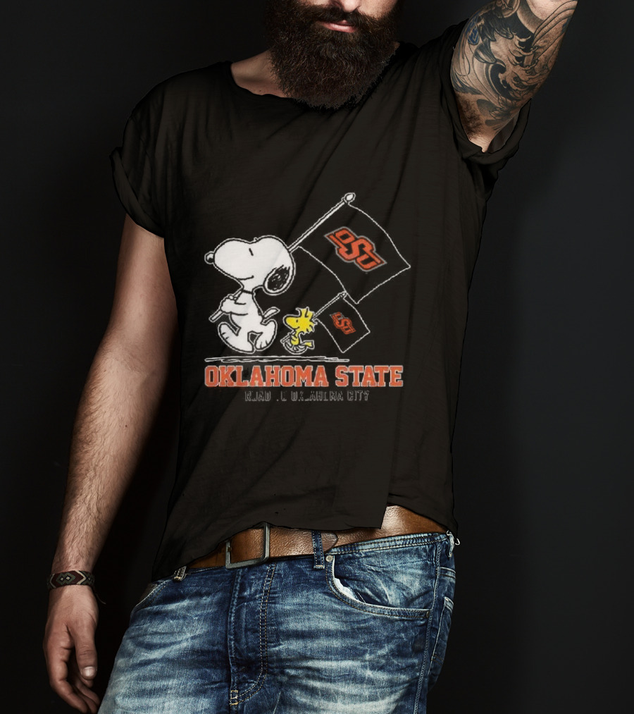 Snoopy Woodstock Oklahoma State OSU Road To Oklahoma City T-Shirt