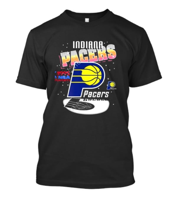 Indiana Pacers 1995 NBA Playoffs Retro Logo And Stars T-Shirt