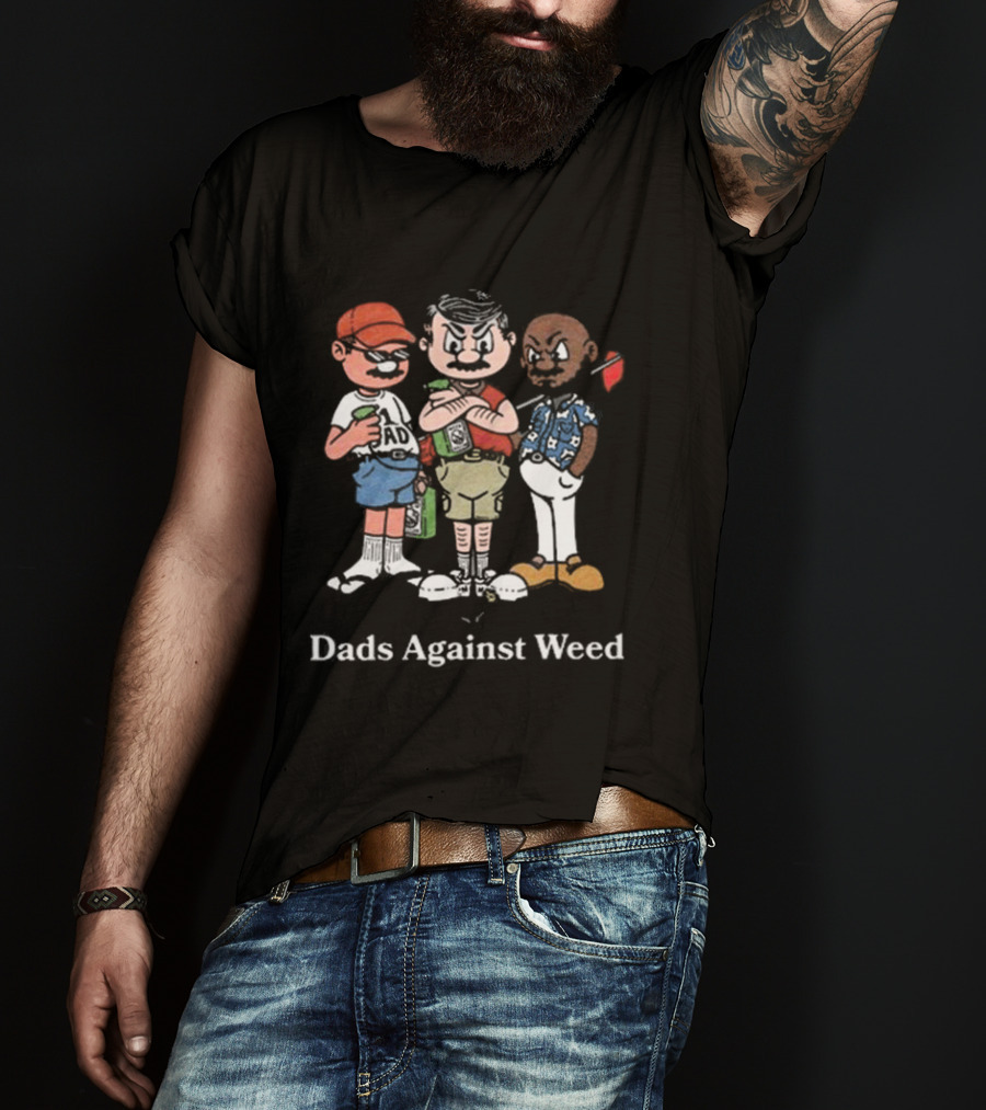 Dads Against Weed Cartoon Nostalgic Comic T-Shirt