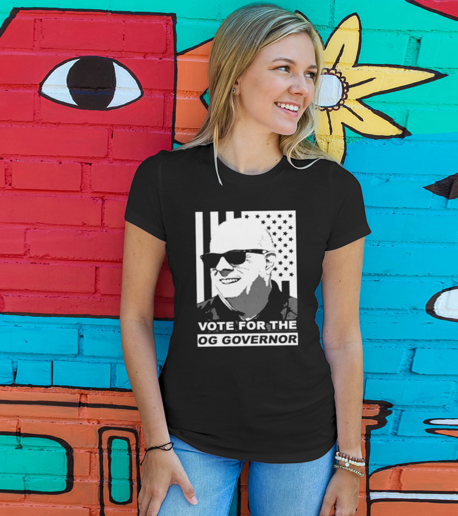 Vote For The OG Governor Larry Hogan With American Flag Background T-Shirt