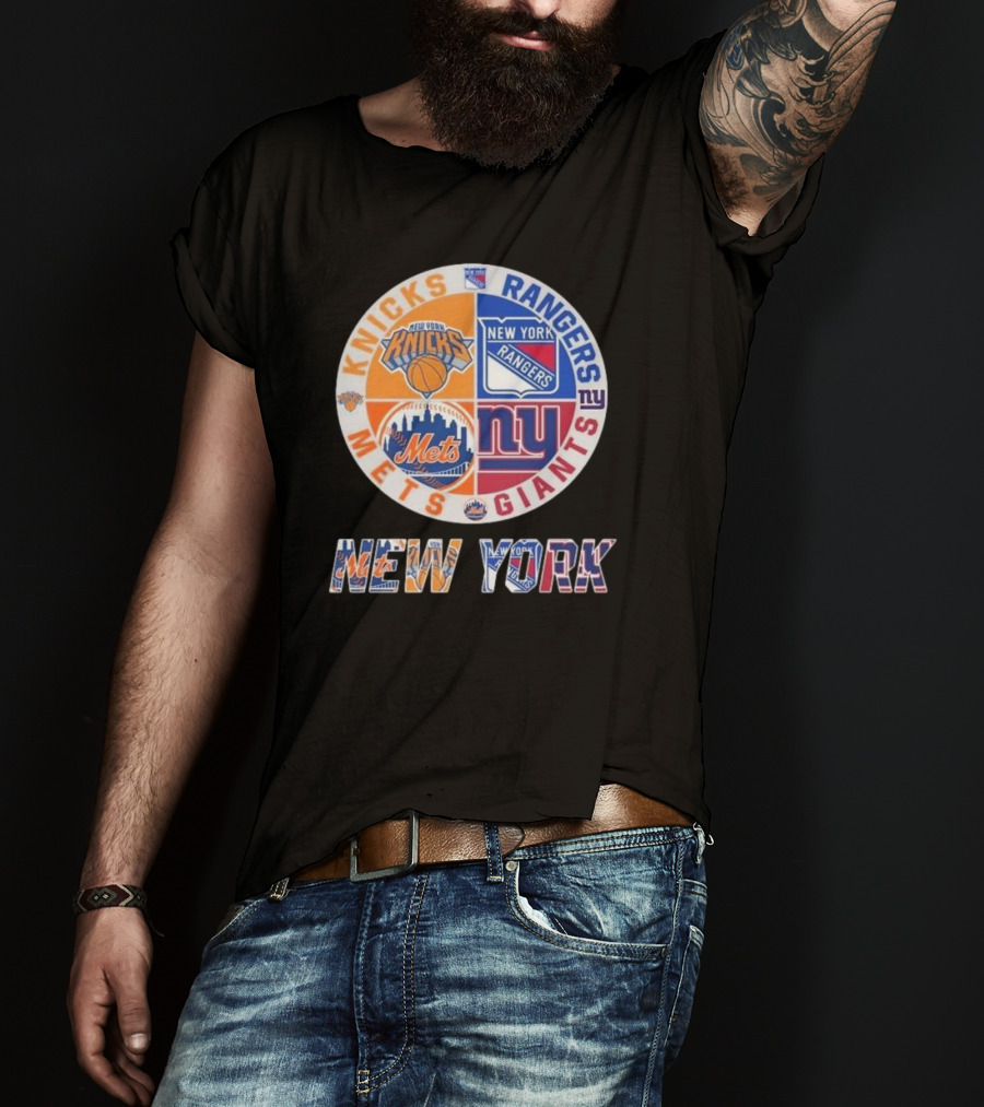 Knicks Rangers Mets Giants New York Proud Fan T-Shirt