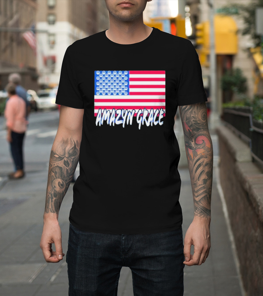 America Flag Amazyn Grace Pepsi Cap Stars T-Shirt