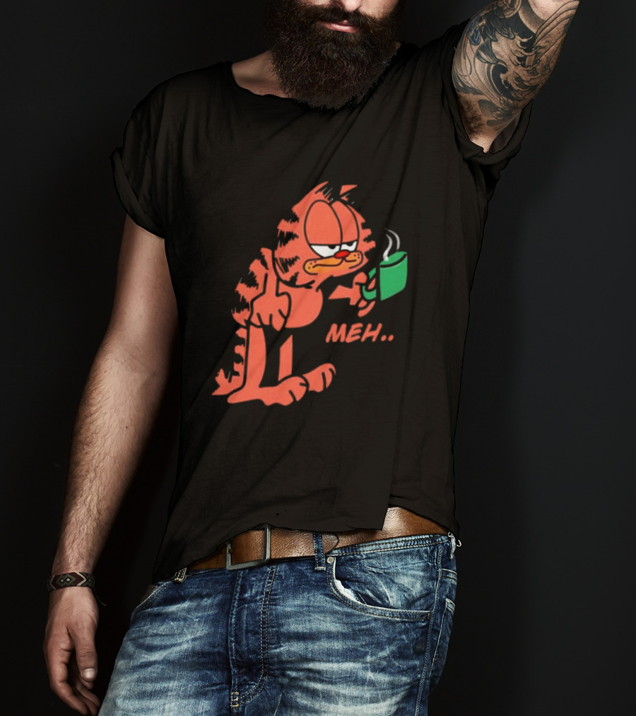 Garfield Meh Coffee Mug Mondays T-Shirt